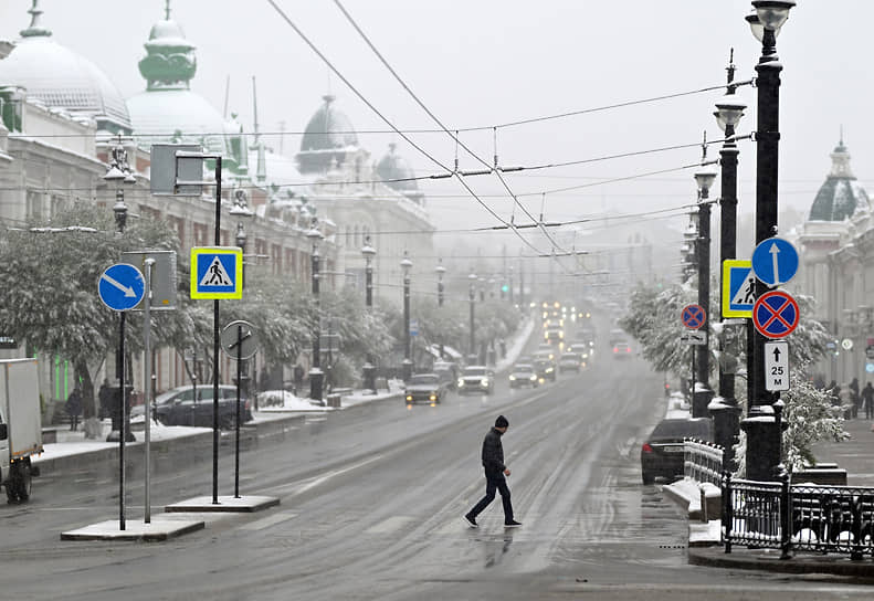 Снегопад в Омске