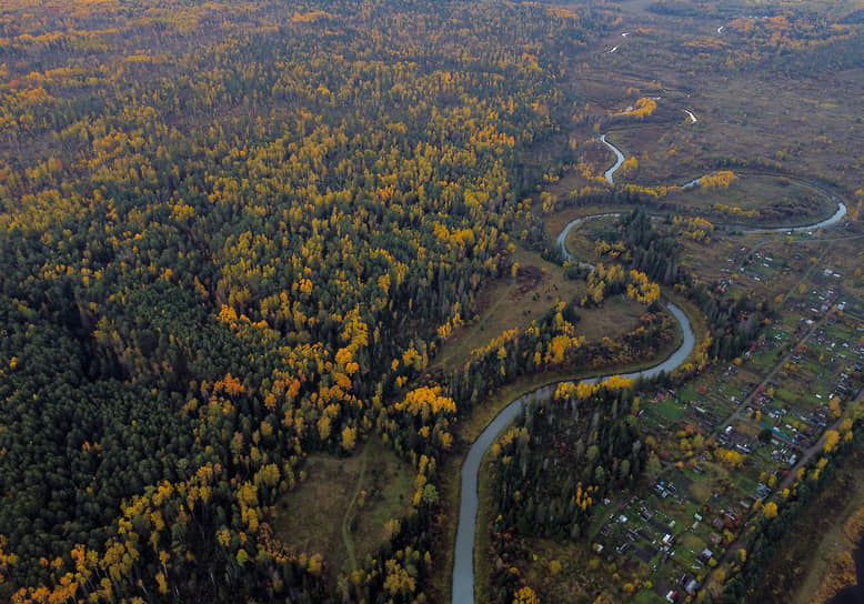 Виды тайги и реки Чермянки, Енисейский район Красноярского края