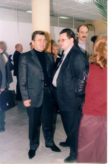 Спикер гордумы Перми Валерий Сухих и Сергей Неганов, 2002 год