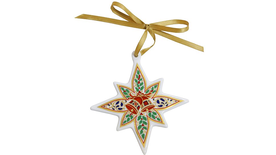 18 Новогоднее украшение «Звезда» из фарфора RoyalCrownDerby «Реноме», 5600 руб.
