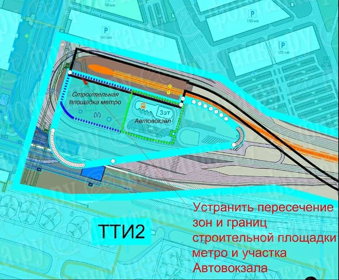 Планируемые станция метро и автовокзал на территории аэропорта Пулково