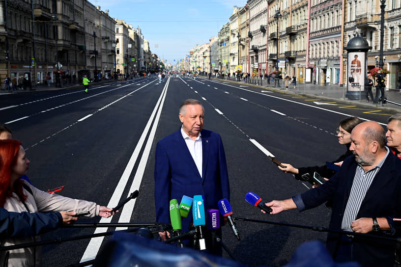 Губернатор Санкт-Петербурга Александр Беглов во время открытия Невского проспекта после ремонта