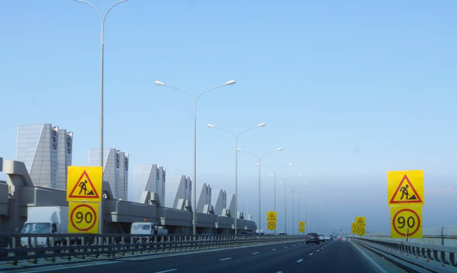 Ограничения дорожного движения по дамбе КЗС Санкт-Петербурга