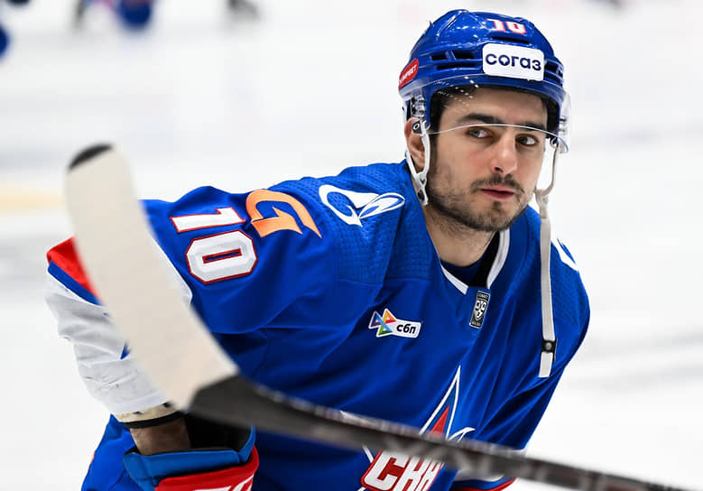 Форвард СКА Джозеф Бландизи, забросивший первую шайбу в ответной игре с хабаровским «Амуром» 7 декабря