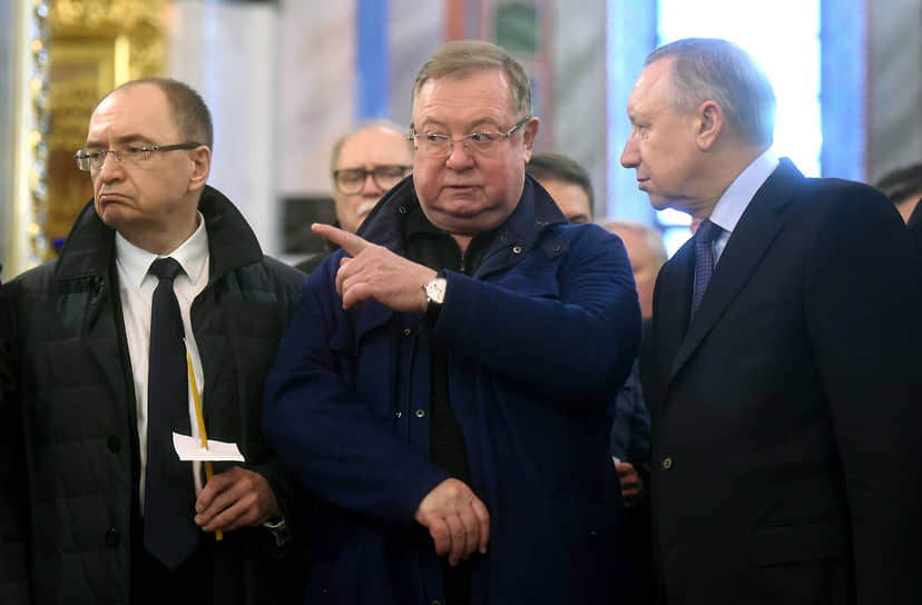 Слева направо: Ректор Санкт-Петербургского университета Николай Кропачев, председатель Ассоциации юристов России Сергей Степашин и губернатор Санкт-Петербурга Александр Беглов