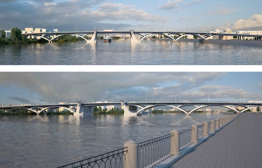 Предпроект разводного моста через Неву в створе Большого Смоленского проспекта