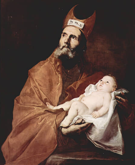Святой Симеон с младенцем Христом. Художник Хусепе де Рибера (1591–1652)