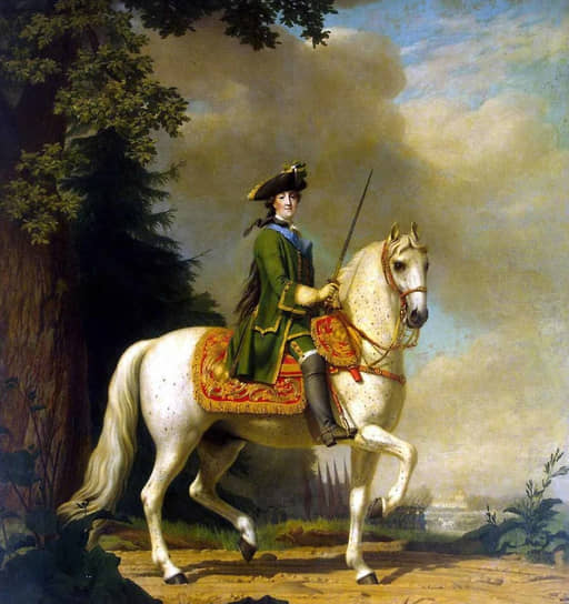 1762 год. «Поход на Петергоф (конный портрет Екатерины Великой)»