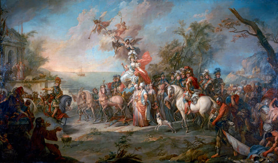 «Аллегория победы Екатерины II над турками». Художник Стефано Торелли (1712–1784)