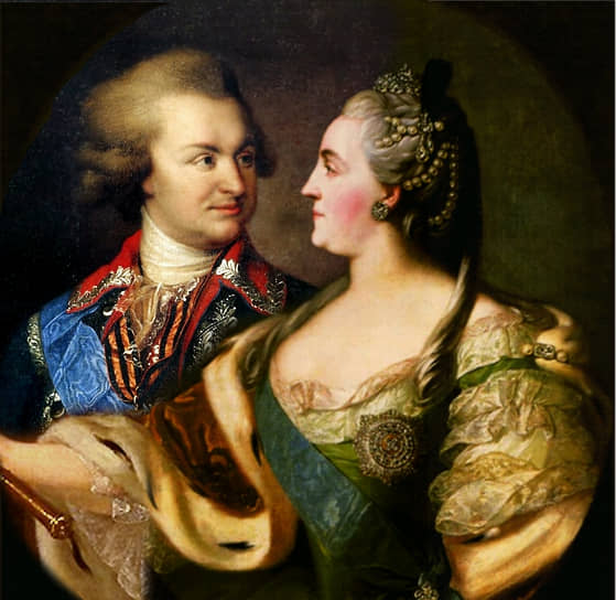 Коллаж. Екатерина II и князь Григорий Потемкин