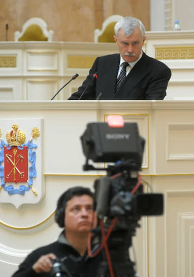 2013 г. Губернатор Санкт-Петербурга Георгий Полтавченко в Законодательном собрании Санкт-Петербурга
