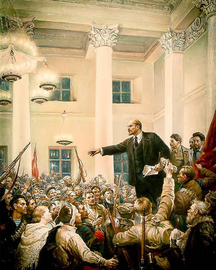 Владимир Серов, «Ленин провозглашает советскую власть», вариант 1947 года со Сталиным