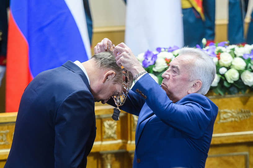 Губернатор Ленинградской области — председатель правительства Ленинградской области Александр Дрозденко и председатель Законодательного собрания Ленинградской области Сергей Бебенин