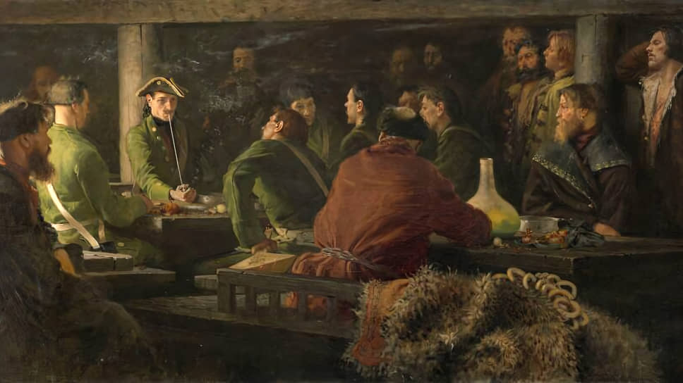 «Потешные Петра I в кружале». Художник Андрей Рябушкин