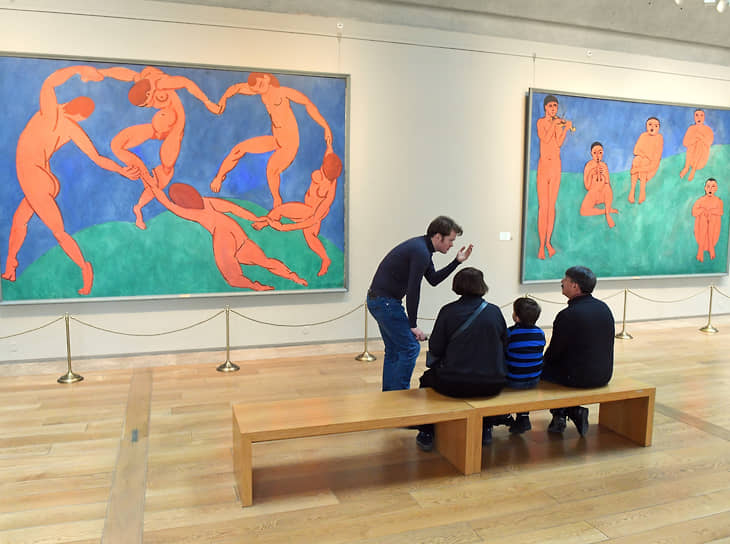 Здесь обрели свое место импрессионисты, постимпрессионисты и мастера авангарда. Легендарные «Танец» и «Музыка» Матисса (на фото), десятки работ Пикассо, картины Ван Гога, Гогена, Моне, Ренуара представлены с должным размахом