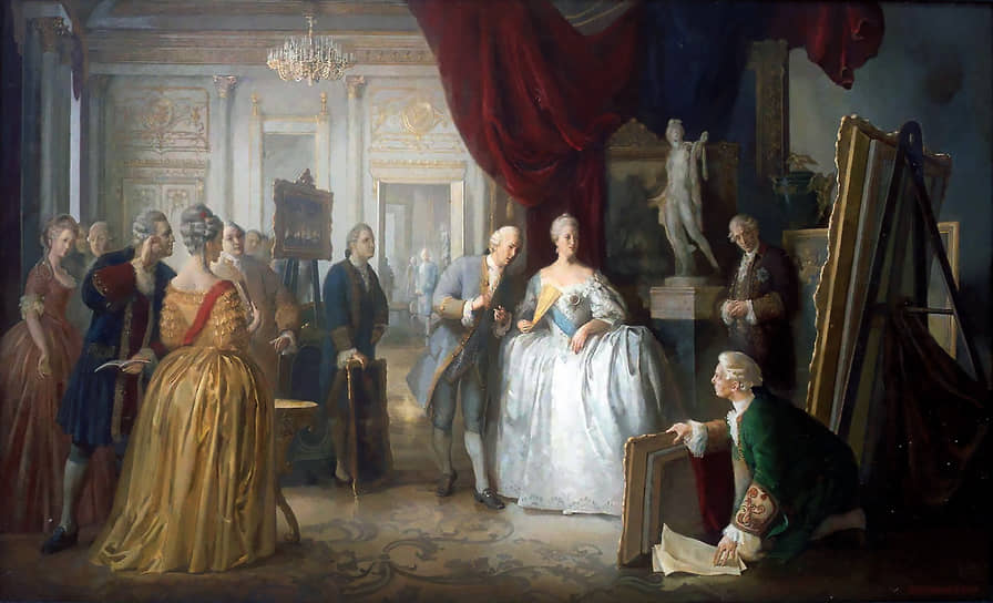 В 1764 году российская казна получила от берлинского коммерсанта Иоганна Гоцковского долг не деньгами, а коллекцией из 225 картин. Эти полотна, прибывшие в Петербург, императрица Екатерина II с готовностью приняла. Для просвещенной государыни, ведущей переписку с Вольтером и Дидро, коллекционирование стало важной частью имиджа европейского монарха. С этого скромного, по будущим меркам, собрания началась ее «охота за шедеврами», превратившая частный кабинет редкостей в одну из величайших сокровищниц мира