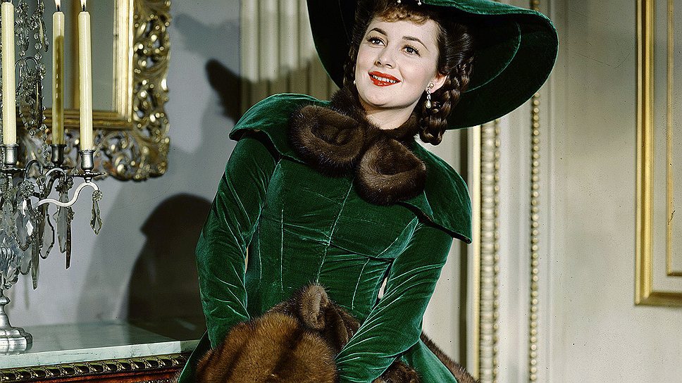 Актриса Оливия Де Хевилленд (Olivia De Havilland) в вестерне «Они умерли на своих постах» (They Died with their Boots on), 1941 год, США, Warner Bros.
