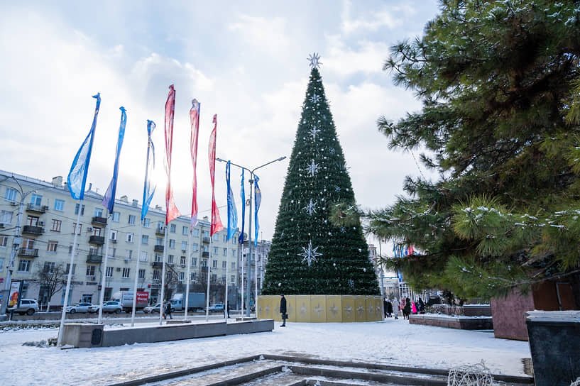 Первый снег в Ростове.