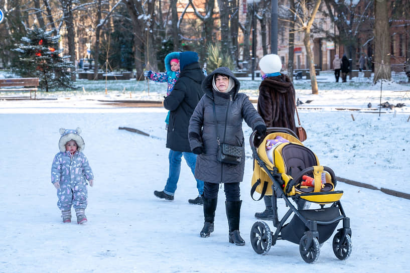 Первый снег в Ростове.