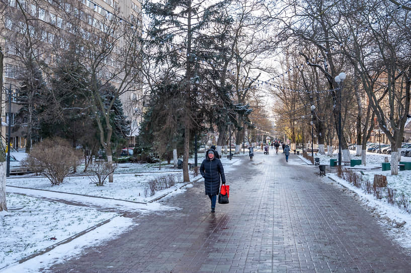 Первый снег в Ростове.