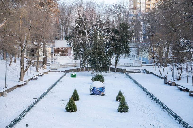 Первый снег в Ростове.