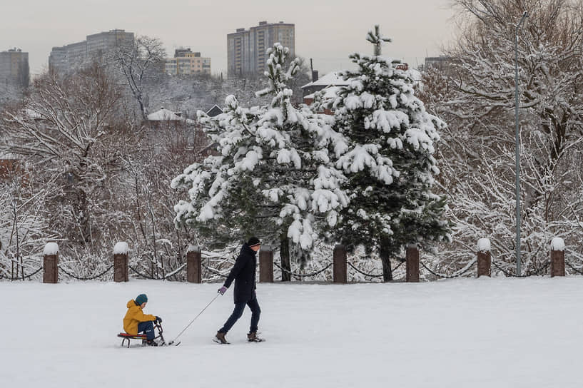 Снег в Ростове.