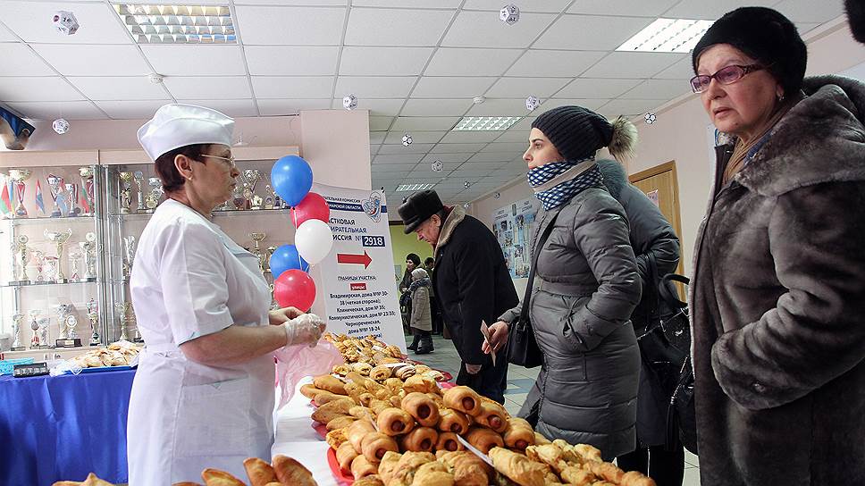 На избирательных участках можно было вкусно поесть