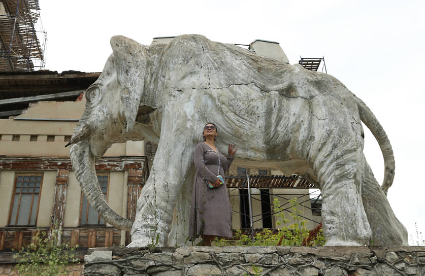 Скульптуры слонов перед фасадом, выходящим к Волге, дали постройке народное название