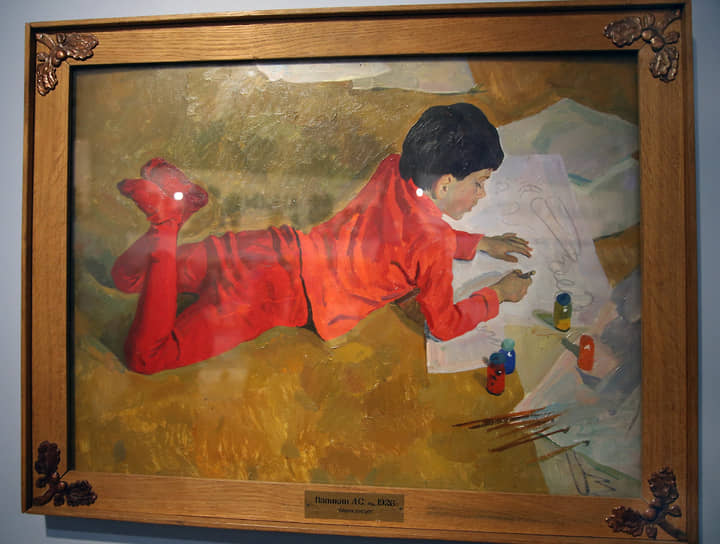 Картина Альберта Папикяна &quot;Карик рисует&quot; (1967)