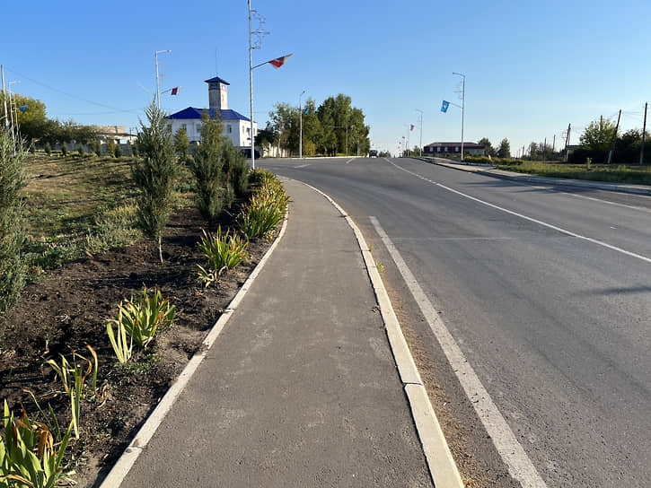 Въезд в Татищево со стороны Саратова отмечен новой дорожной разметкой