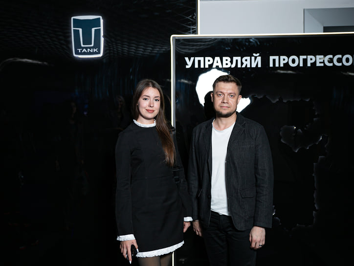 Главный редактор радиостанции Business FM – Уфа Дмитрий Жбанов и Вероника Хамадиева