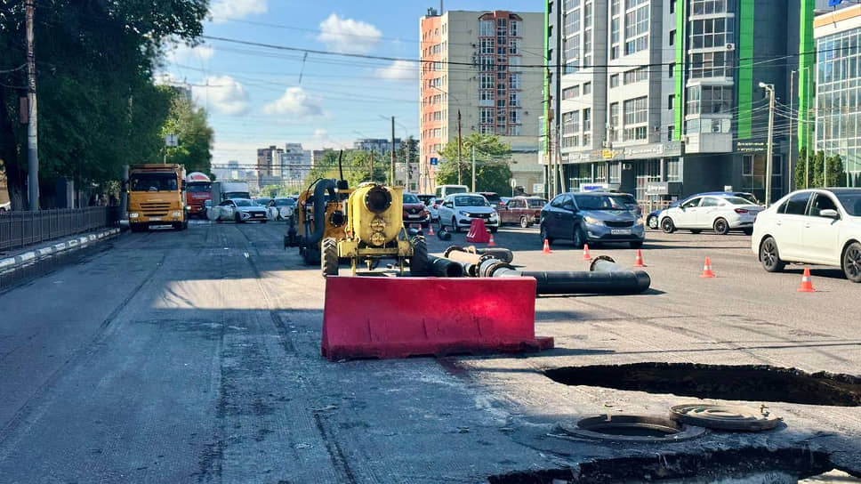Устранение коммунальной аварии на Московском проспекте в Воронеже 20 мая 2025 года