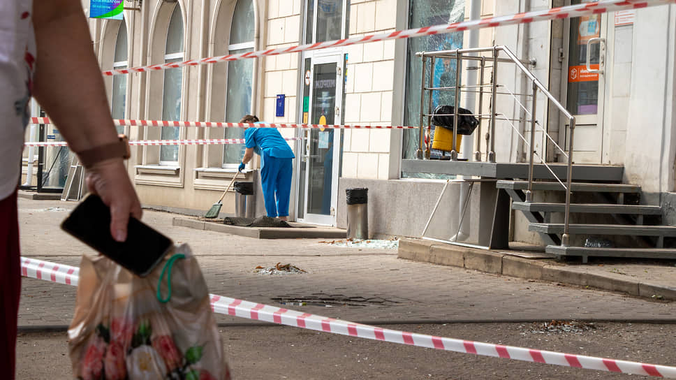 Последствия атаки БПЛА в центре Воронежа