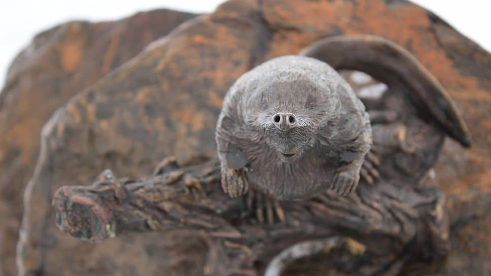 Фигурка символа Хоперского заповедника — русской выхухоли