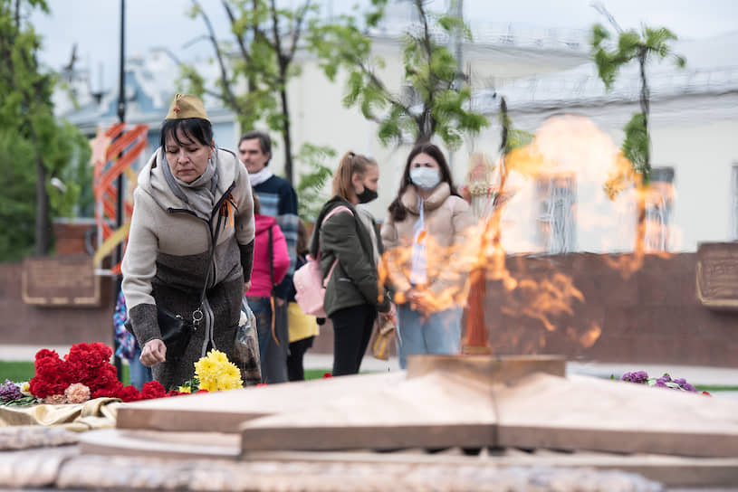 Празднование 75-ой годовщины Победы в Великой Отечественной войне на обновленной площади Победы