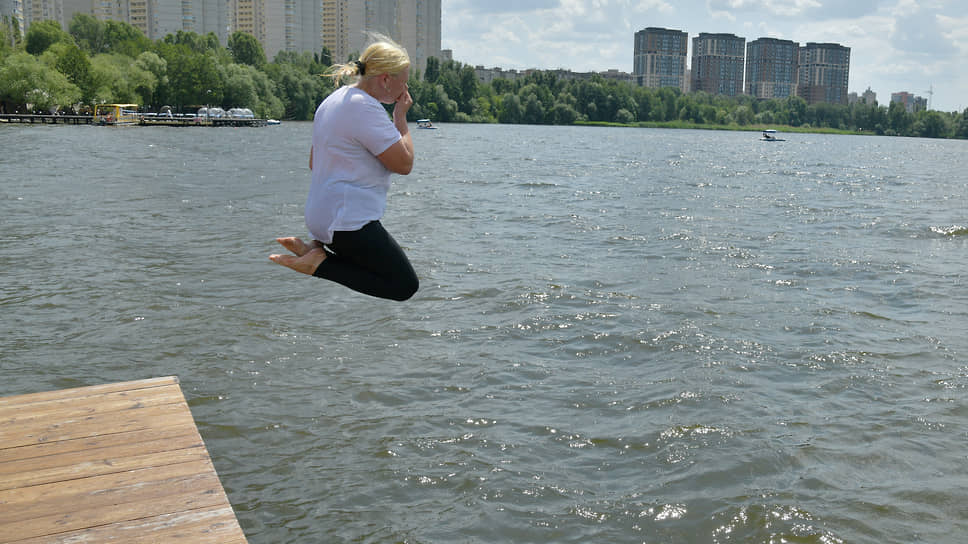 Городской пляж у парка «Дельфин» в Воронеже
