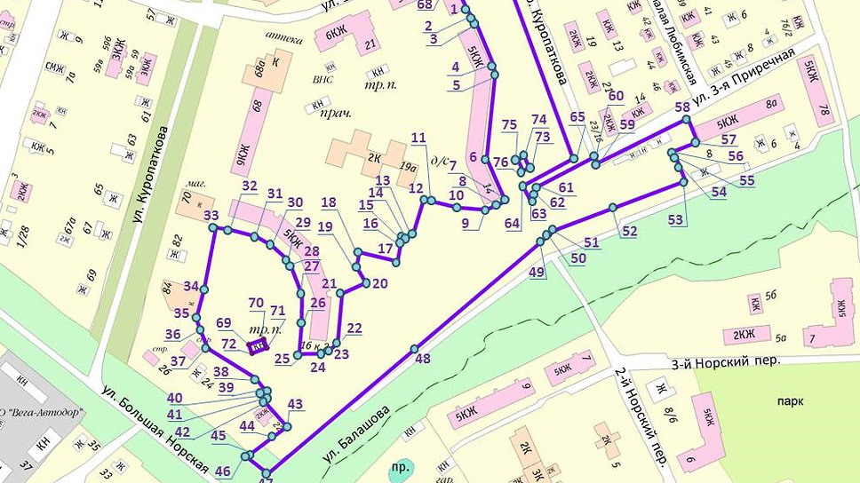 Схема границ незастроенной территории