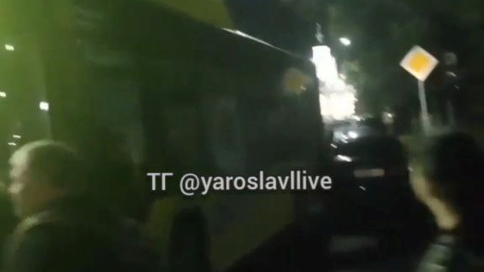 Скриншот из видео с места столкновения 