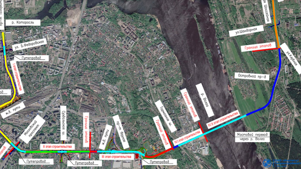 Схема нового моста в Ярославле