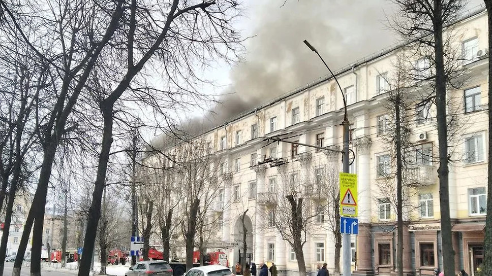 Пожар в доме на проспекте Ленина