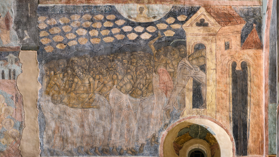 Сорок мучеников Севастийских. Фрески частично утрачены в ходе позднейших перестроек собора