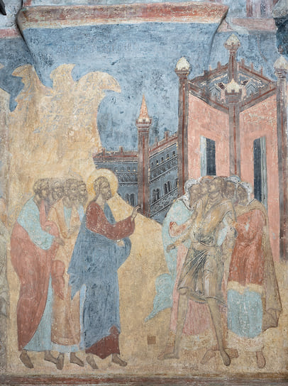 Исцеление бесноватого. Ученые выделяют две отличные друг от друга манеры письма в фресках собора