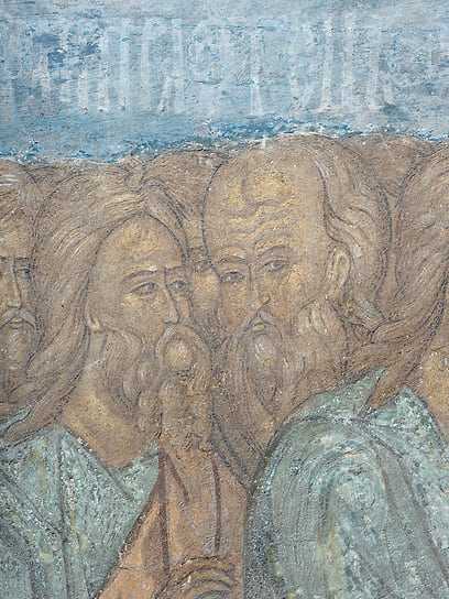 Страшный суд, праотцы. Искусствоведы полагают, что в фресках собора отразилась идея «Москва – третий Рим»