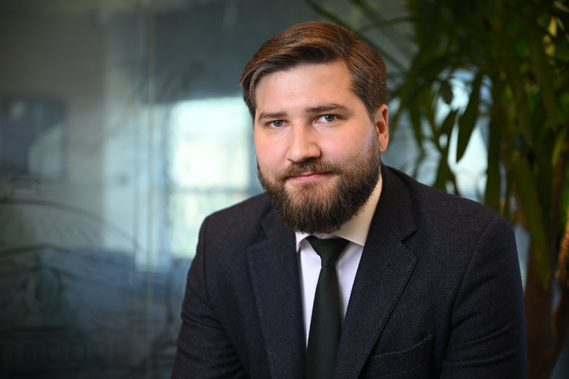 Управляющий директор Sber Private Banking Андрей Шенк во время интервью