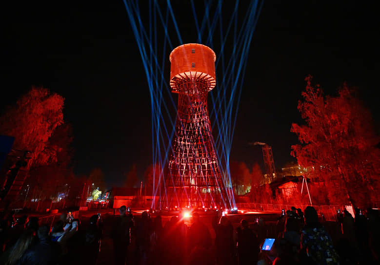 Церемония открытия отреставрированной гиперболоидной башни инженера Владимира Шухова на территории индустриально-туристического центра «Шухов-парк»