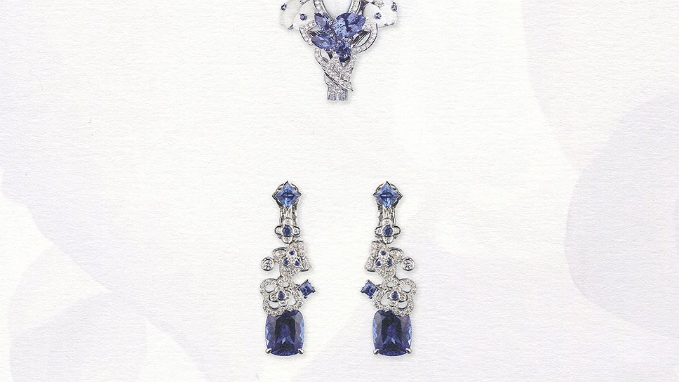 Chaumet, серьги и кольцо Hortensia, 2013 