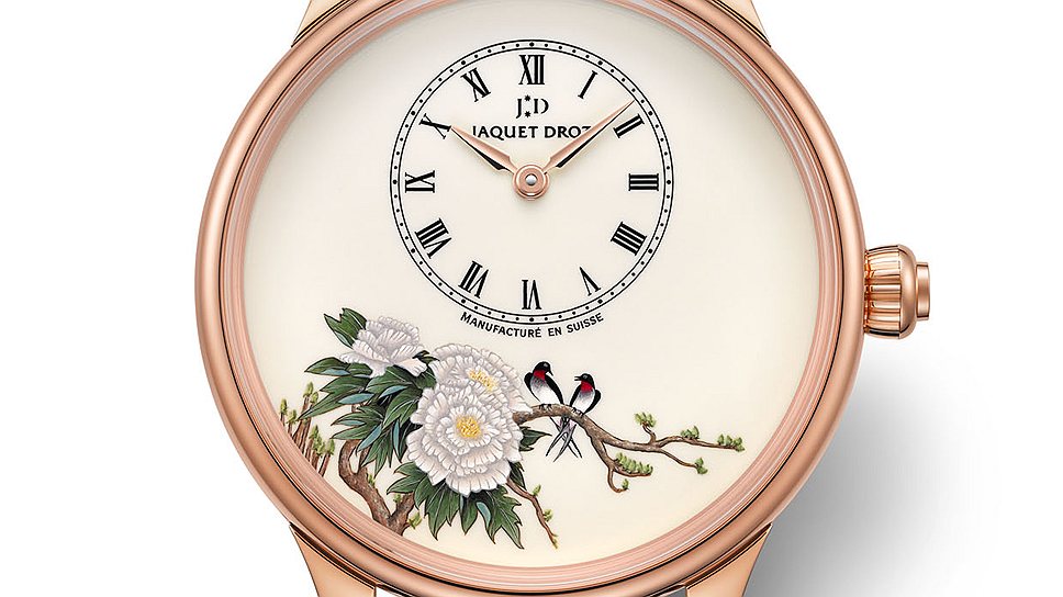 Jaquet Droz, Petite Heure Minute 35 mm Flowers