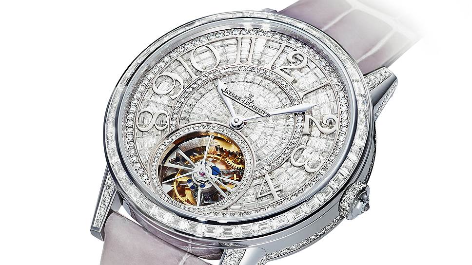 Часы Rendez-Vous Tourbillion Haute Joaillerie, золото, бриллианты багетной и классической бриллиантовой огранки, автоматический механизм с функцией индикации часов, минут, секунд и турбийоном (калибр 978) 
