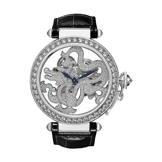 Часы Cartier Pasha de Cartier 42 mm Skeleton Dragon Motif 
