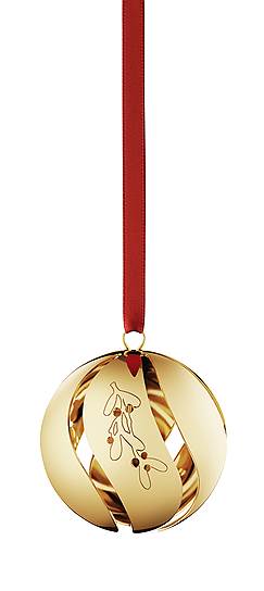 Позолоченный шар Mistletoe, Georg Jensen www.georgjensen.com  
